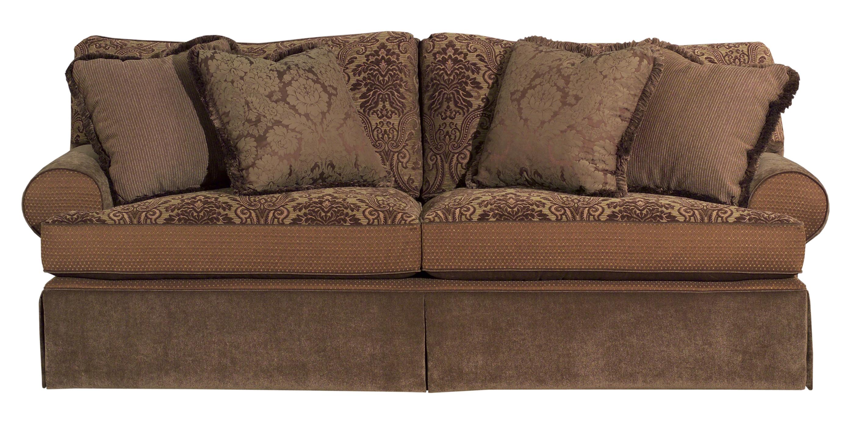 Kincaid Furniture Tulsa Skirted Stationary Sofa AHFA Sofa